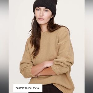 OVERSIZED MERINO-COTTON CREW-NECK SWEATER